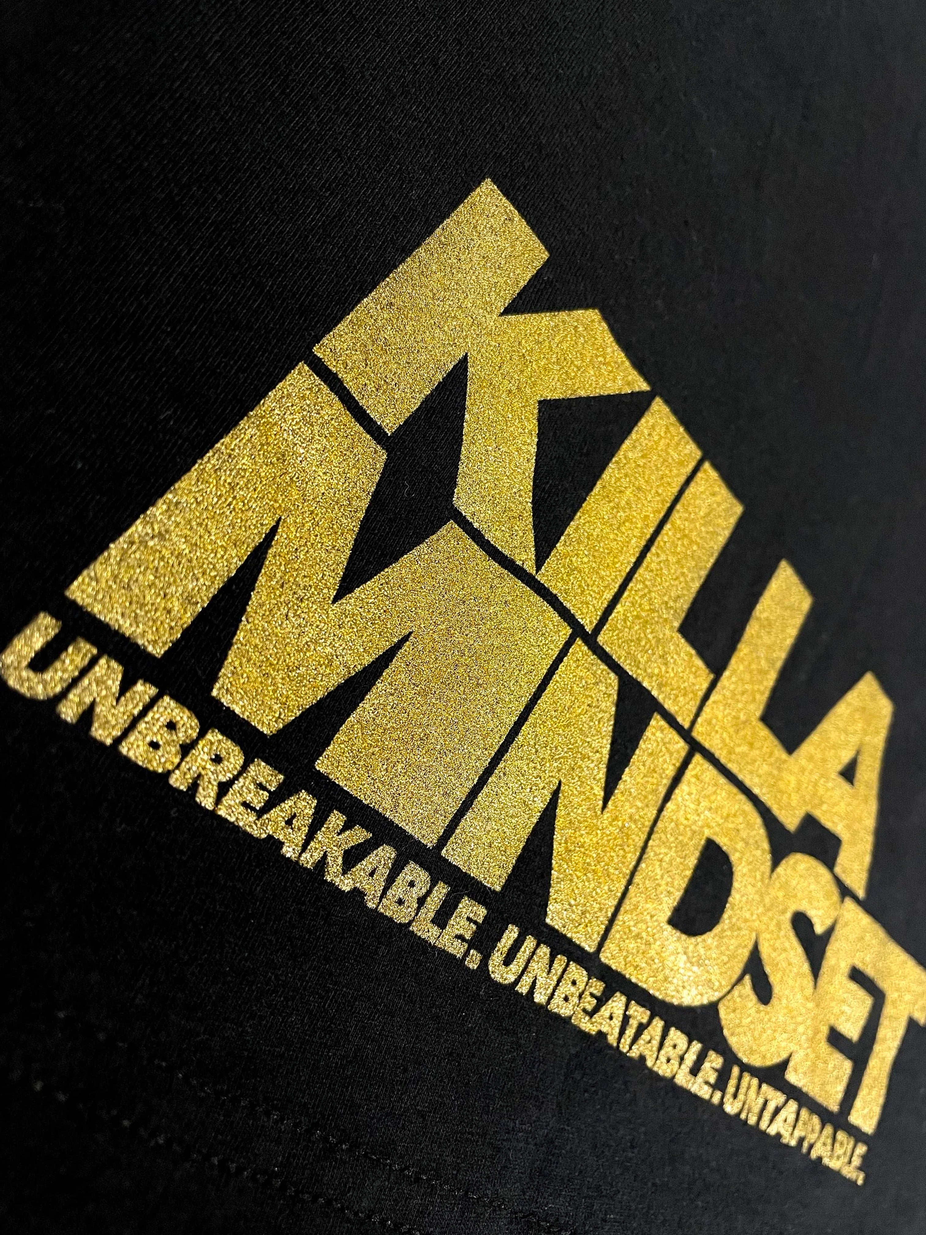 Drill to Kill black t-shirt with gold logo